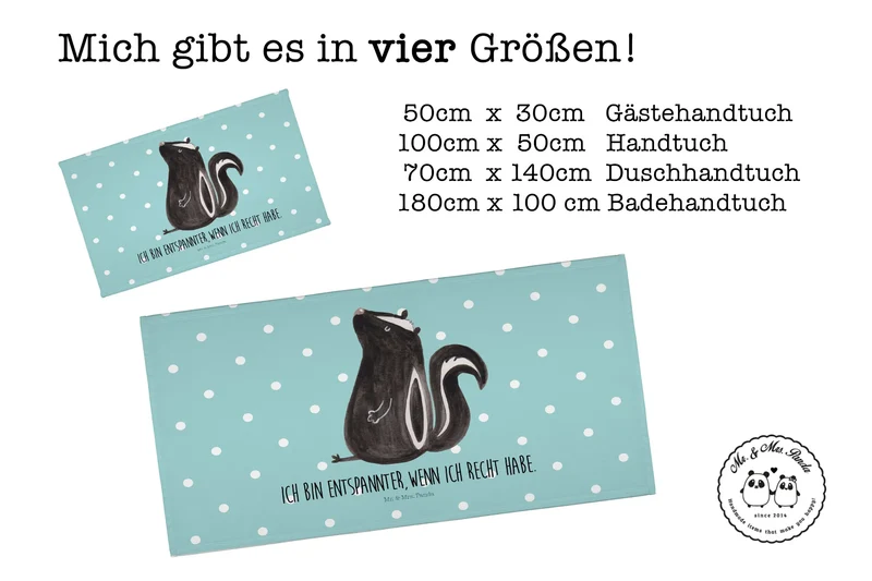Handtuch Stinktier Sitzen
