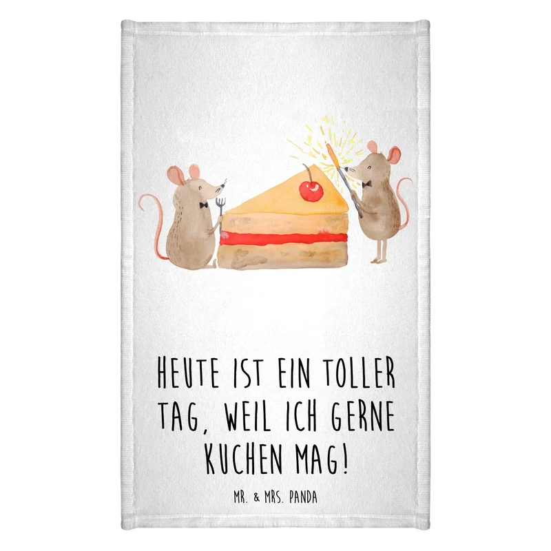 Gästehandtuch Mäuse Kuchen