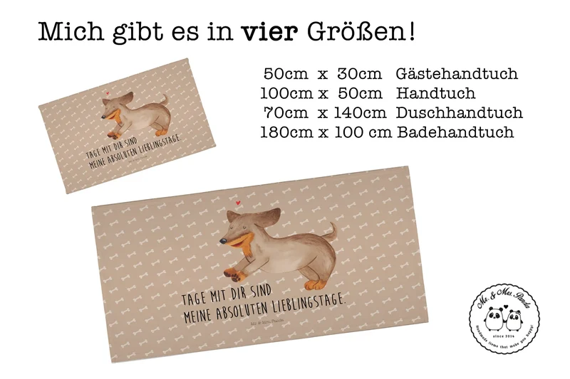 Handtuch Hund Dackel