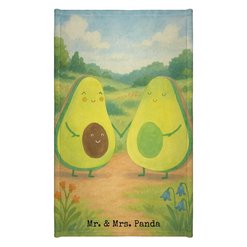 Gästehandtuch Avocado Pärchen Design