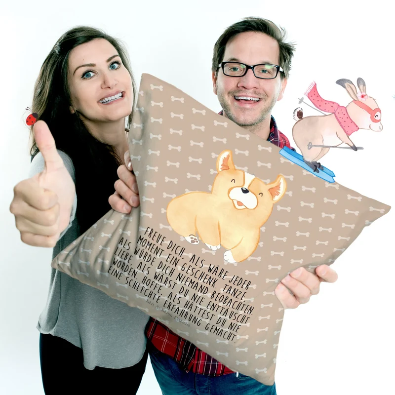 40x40 Kissen Corgie