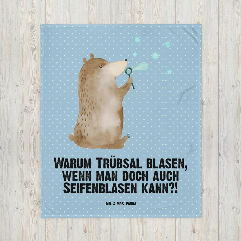 Babydecke Bär Seifenblasen