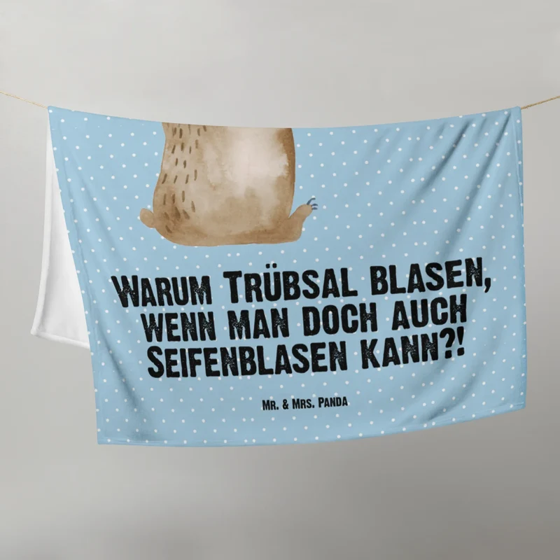 Babydecke Bär Seifenblasen