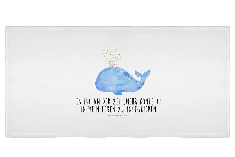 Handtuch Wal Konfetti