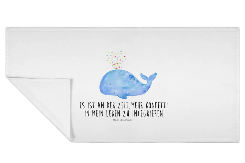 Handtuch Wal Konfetti