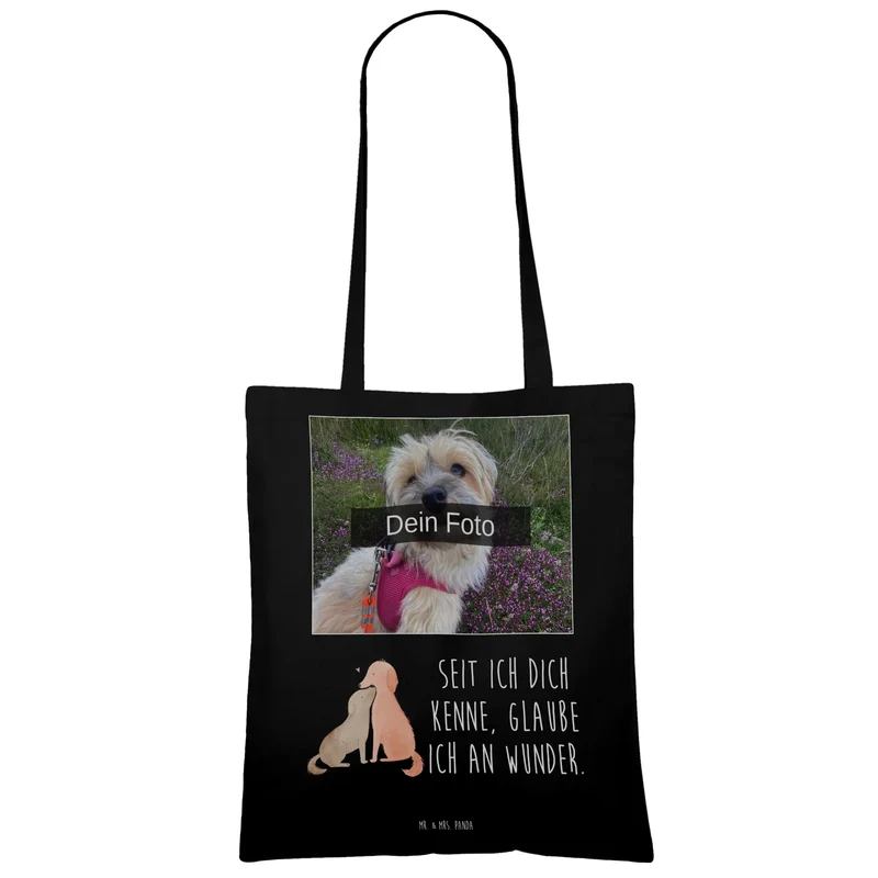 Personalisierte Foto Tragetasche Hunde Liebe