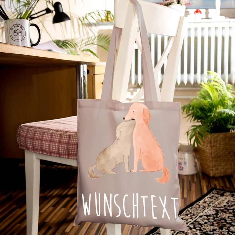 Personalisierte Foto Tragetasche Hunde Liebe