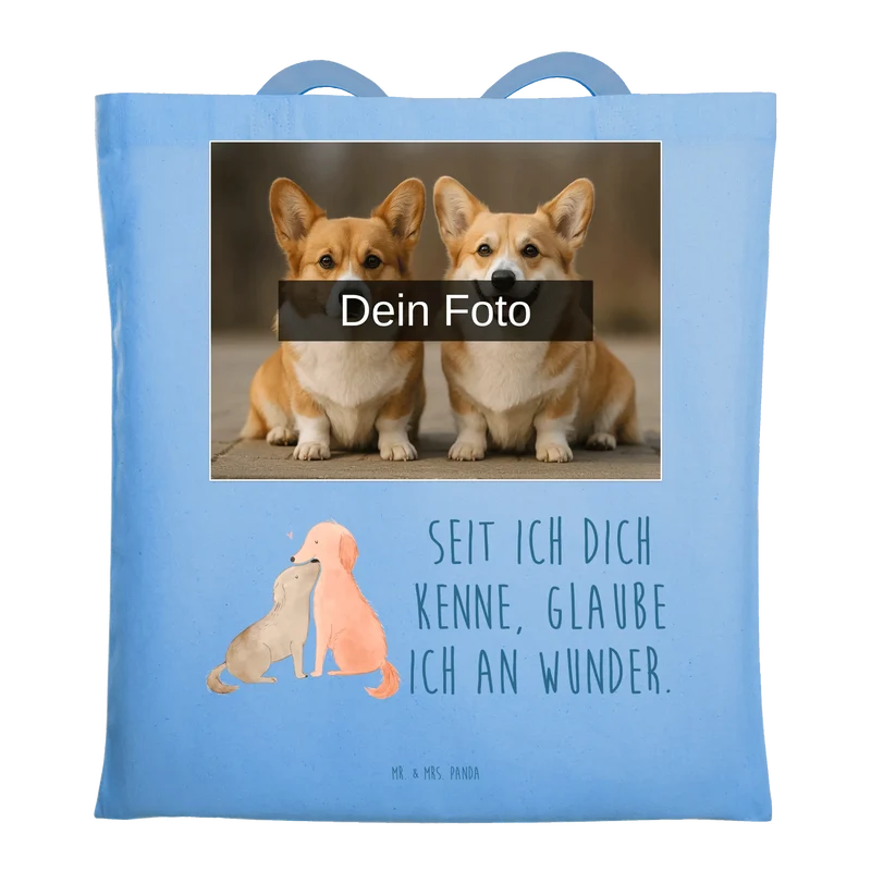 Personalisierte Foto Tragetasche Hunde Liebe