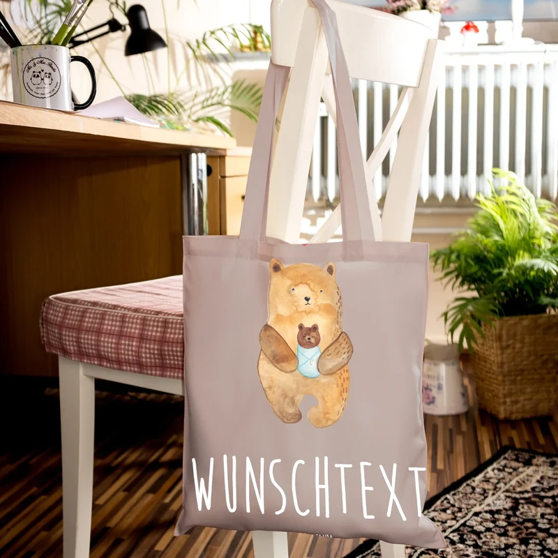Personalisierte Foto Tragetasche Bär Baby
