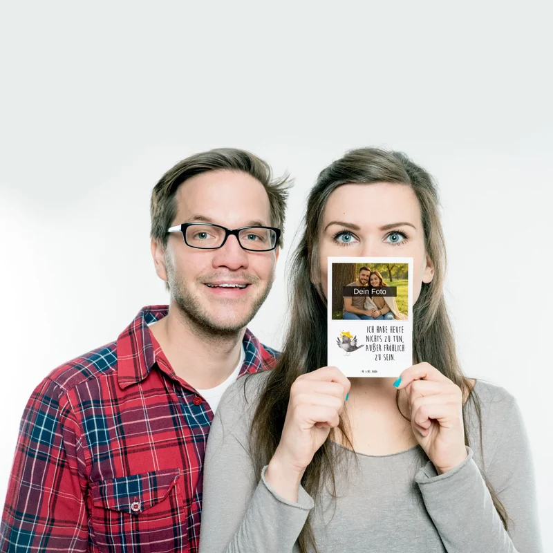 Personalisierte Foto Postkarte Rabe Sombrero