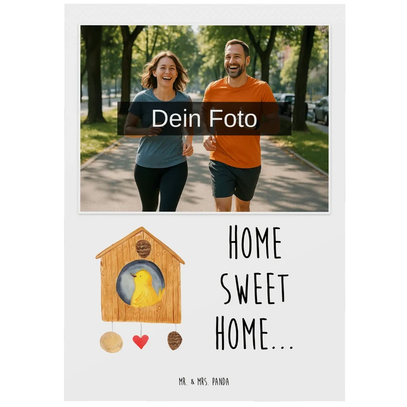 Personalisierte Foto Postkarte Vogelhaus Home