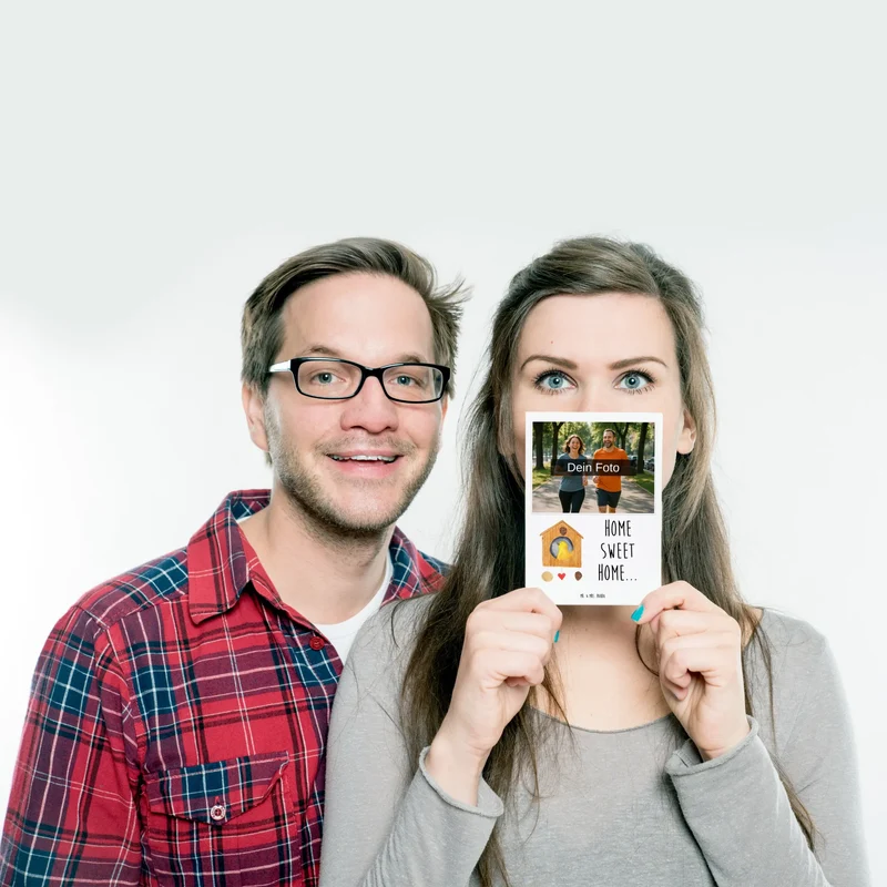 Personalisierte Foto Postkarte Vogelhaus Home