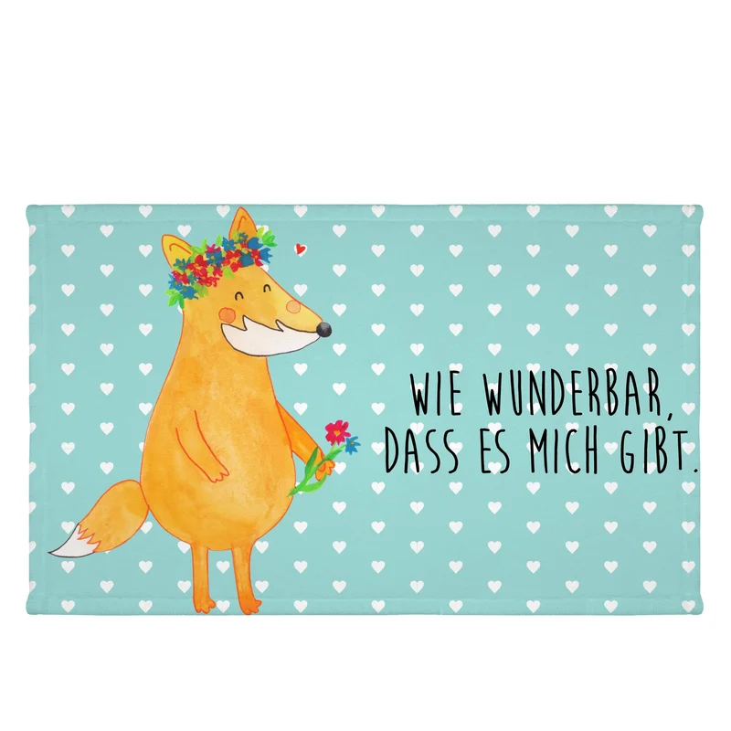 Handtuch Fuchs Blumen