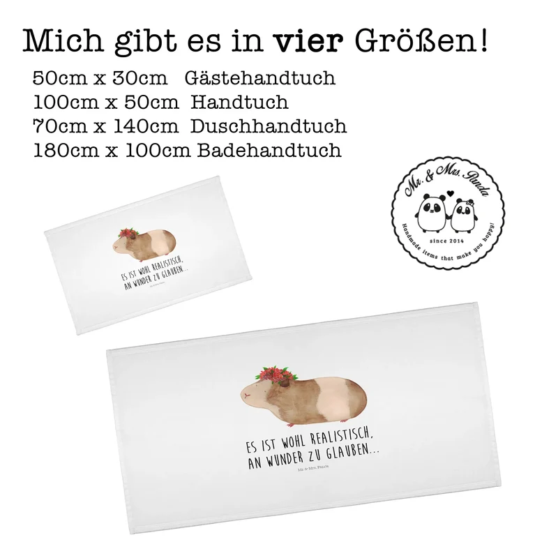 Handtuch Meerschweinchen Weisheit