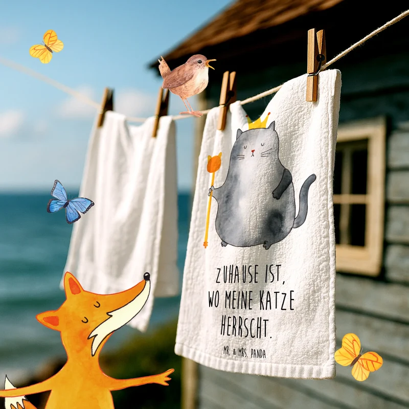 Gästehandtuch Katze König