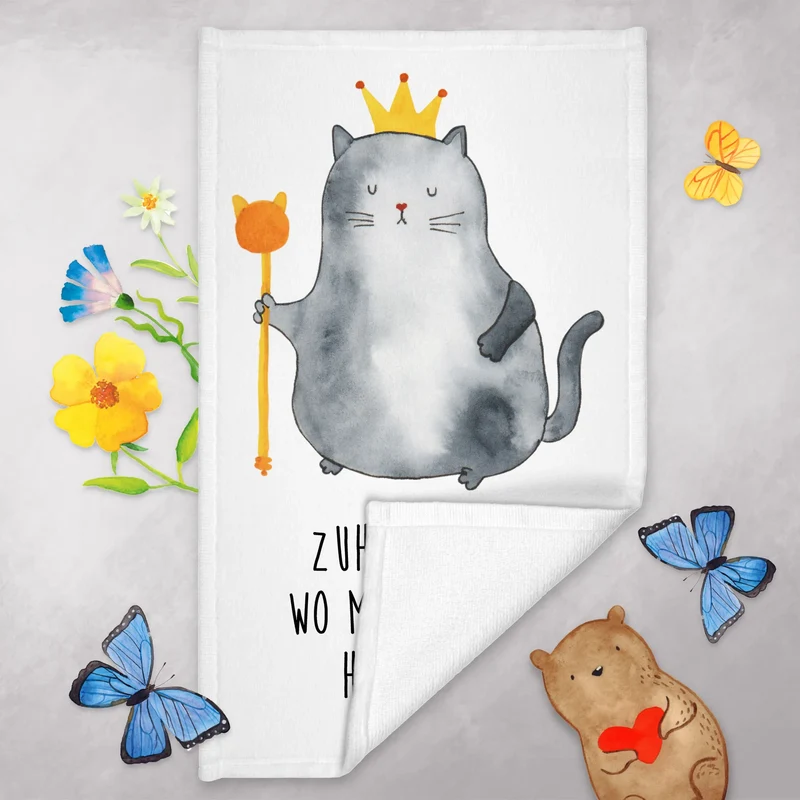 Gästehandtuch Katze König