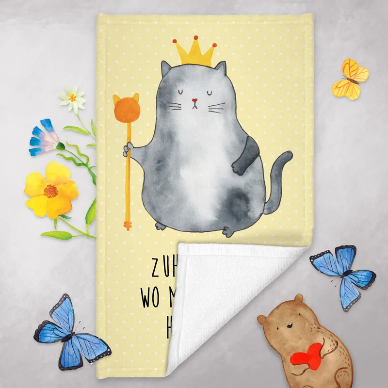 Gästehandtuch Katze König