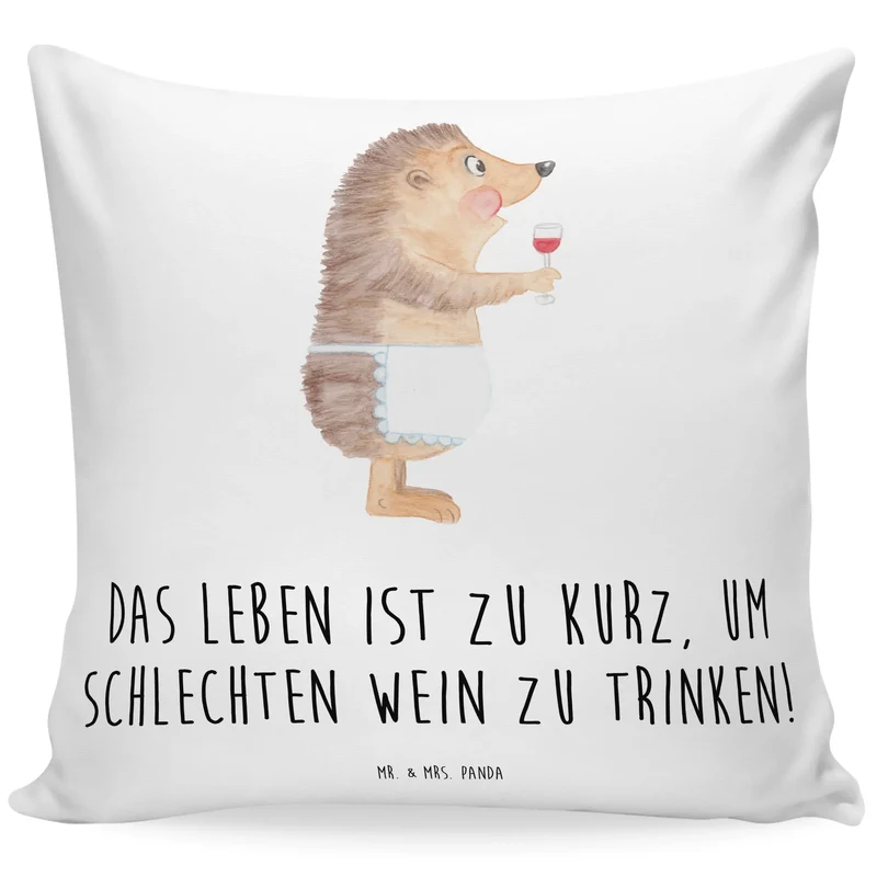 40x40 Kissen Igel Wein
