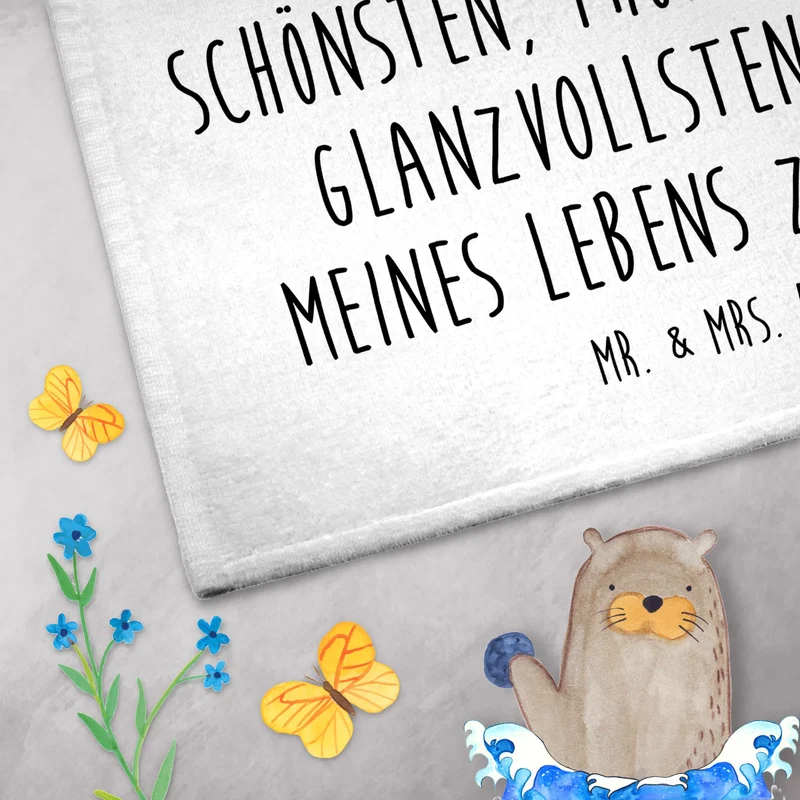 Gästehandtuch Rotkehlchen Schlitten