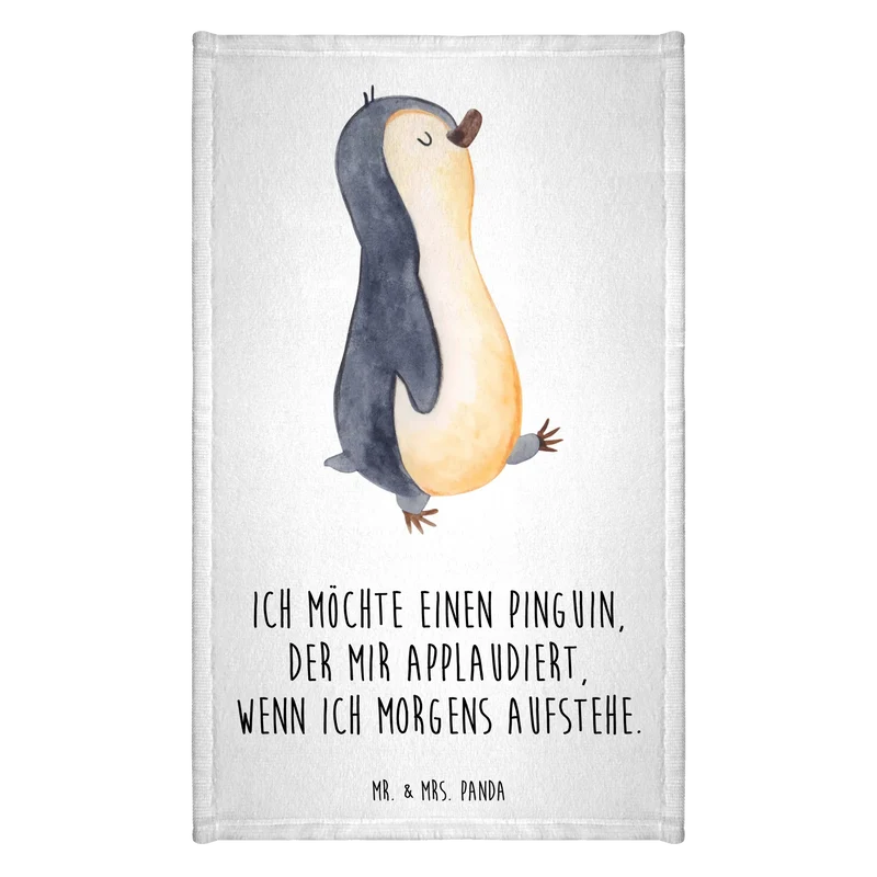 Gästehandtuch Pinguin marschieren