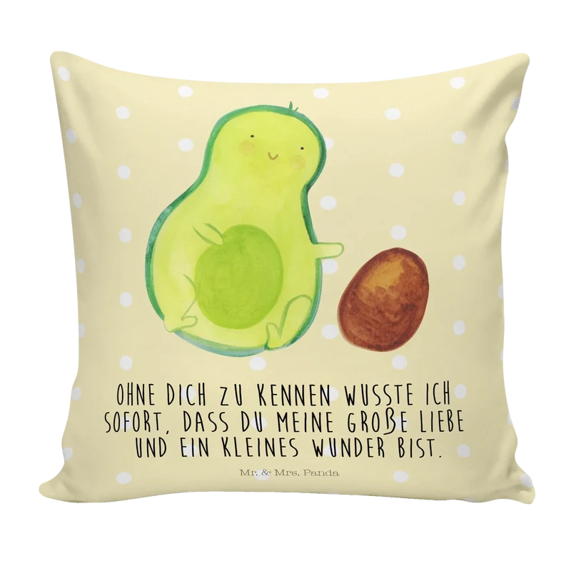 40x40 Kissen Avocado Kern rollt