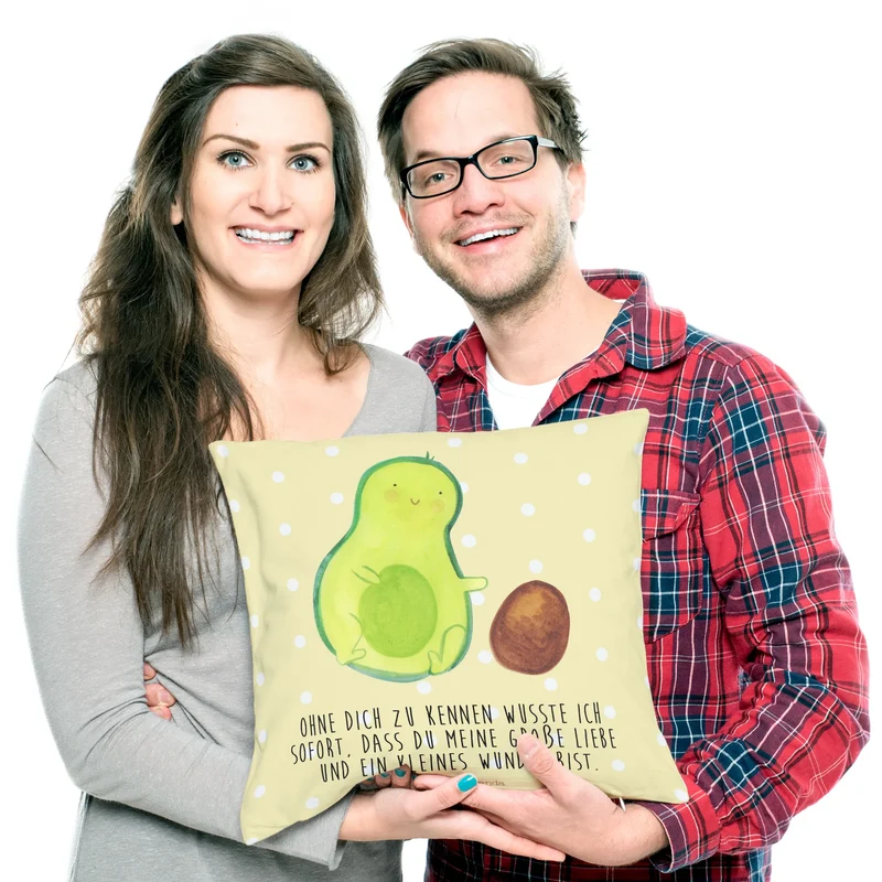 40x40 Kissen Avocado Kern rollt