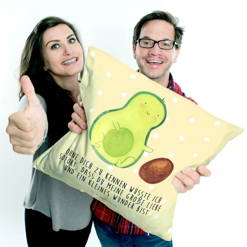 40x40 Kissen Avocado Kern rollt