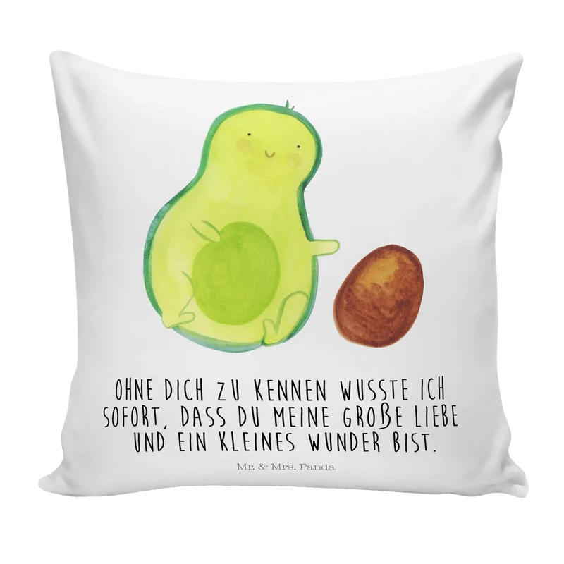 40x40 Kissen Avocado Kern rollt