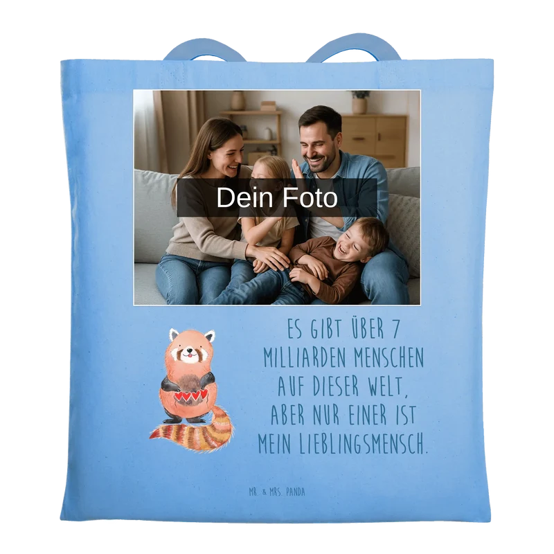 Personalisierte Foto Tragetasche Roter Panda