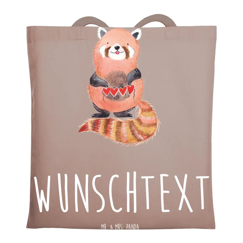 Personalisierte Foto Tragetasche Roter Panda