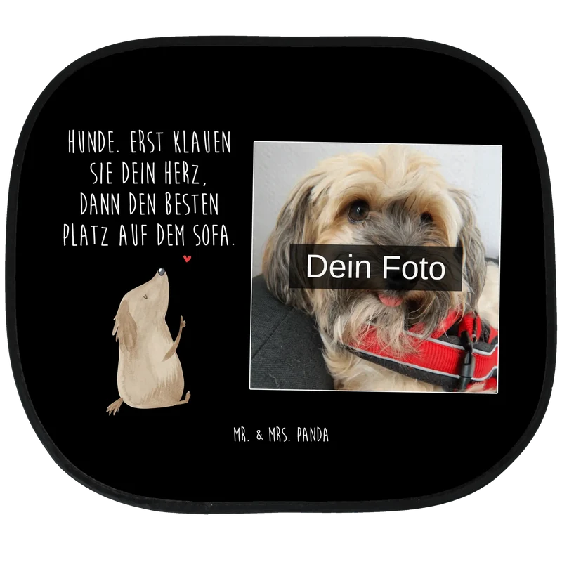 Personalisierbarer Foto Sonnenschutz Auto Hund Liebe