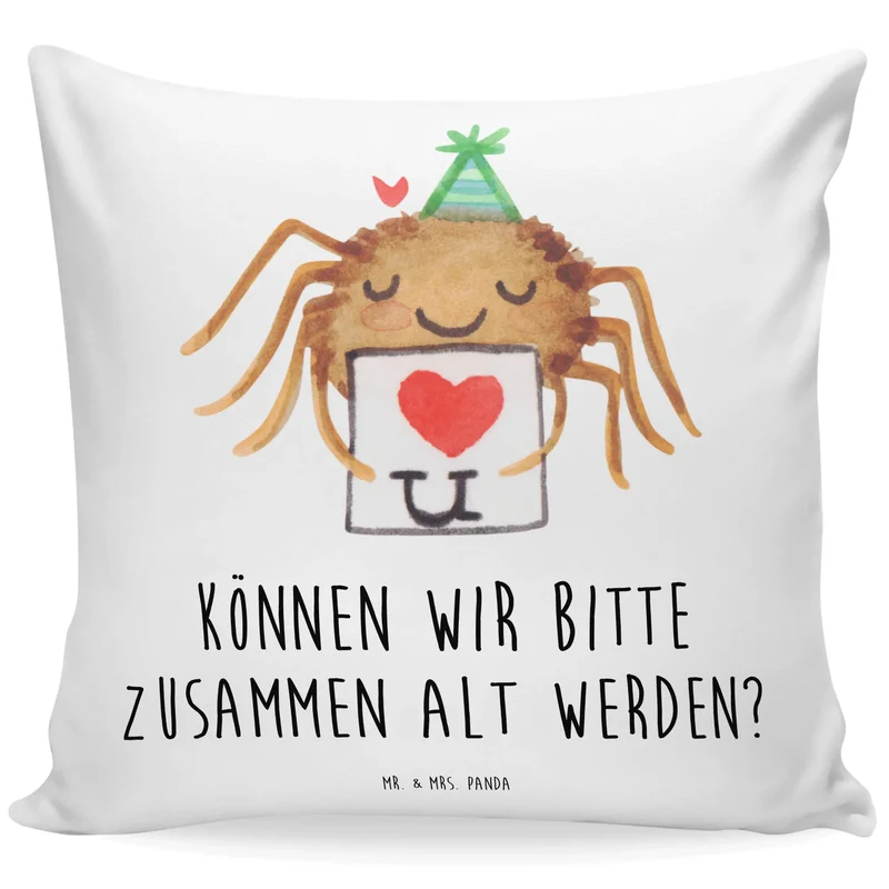 40x40 Kissen Spinne Agathe Brief