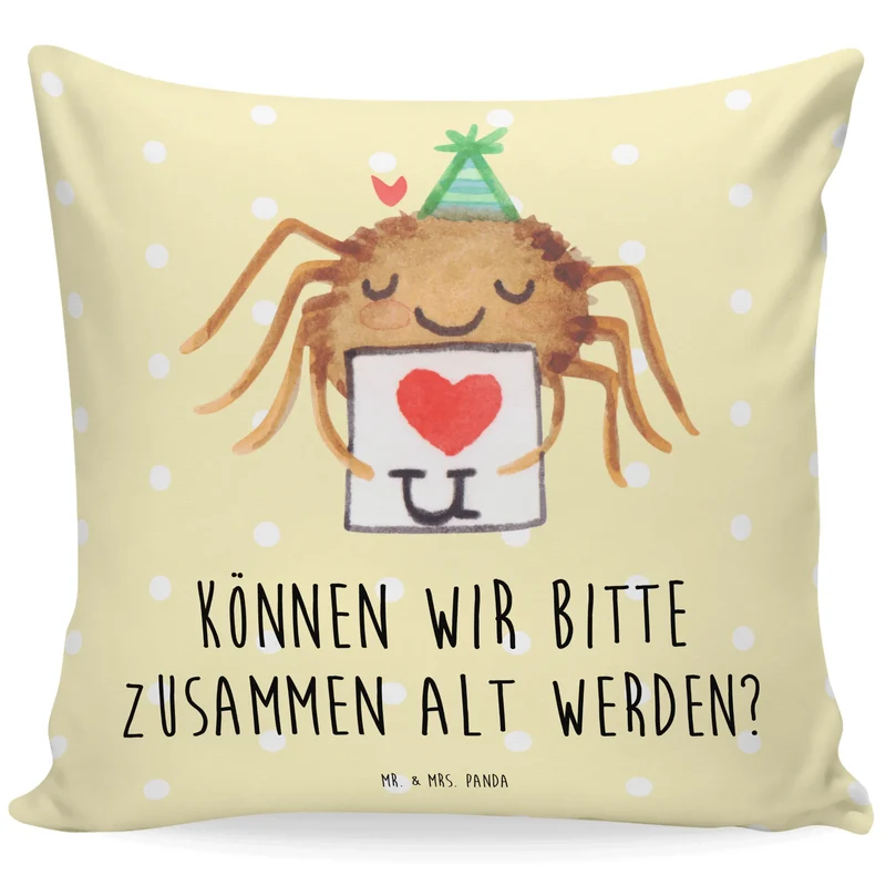 40x40 Kissen Spinne Agathe Brief