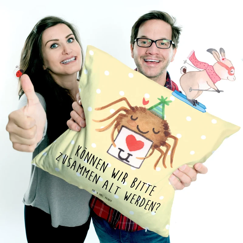 40x40 Kissen Spinne Agathe Brief