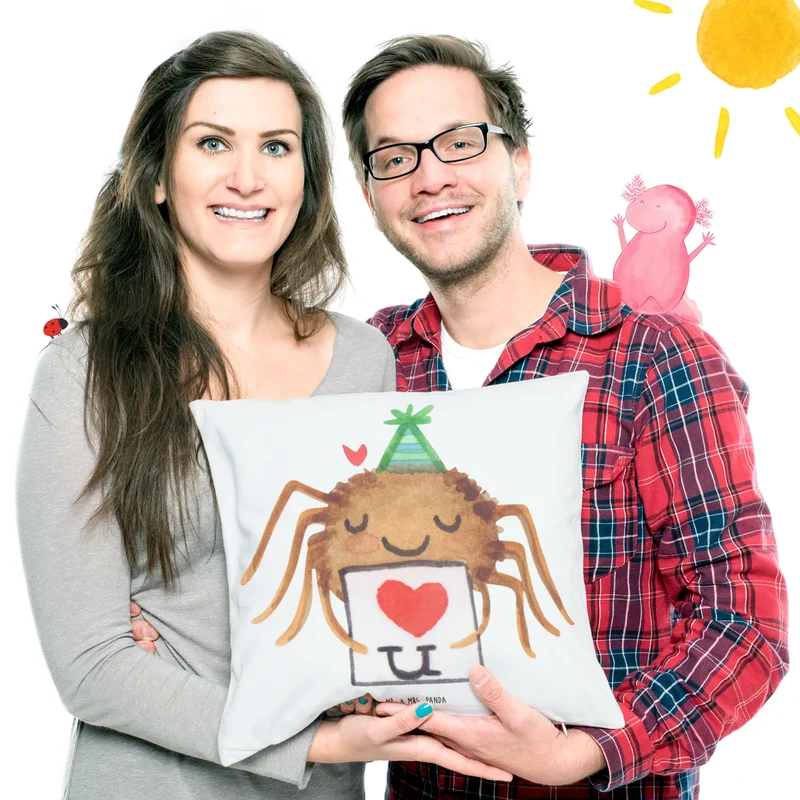 40x40 Kissen Spinne Agathe Brief