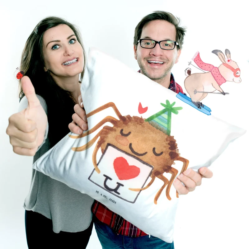 40x40 Kissen Spinne Agathe Brief