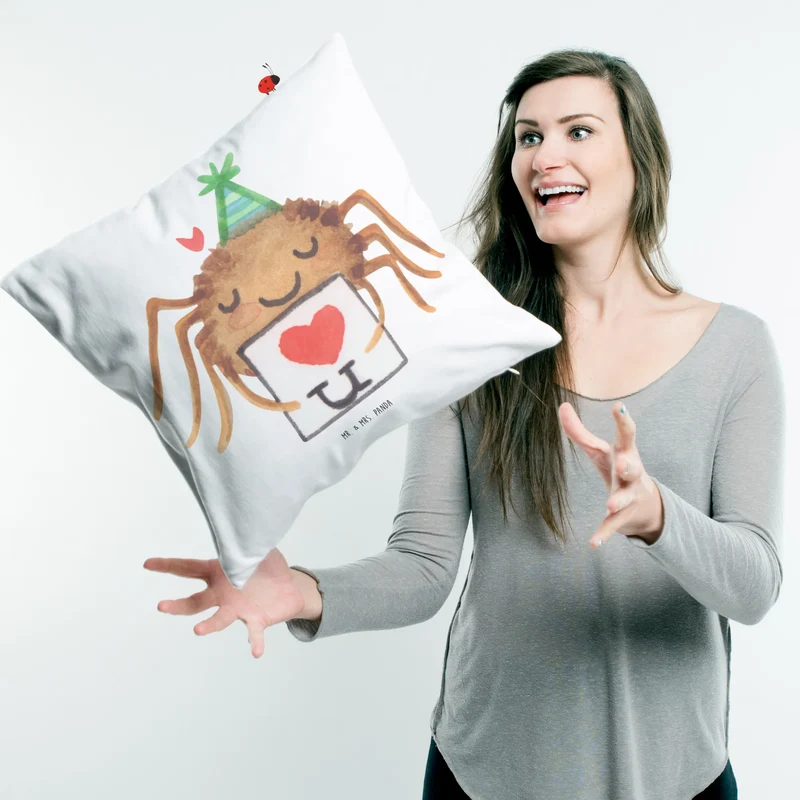 40x40 Kissen Spinne Agathe Brief