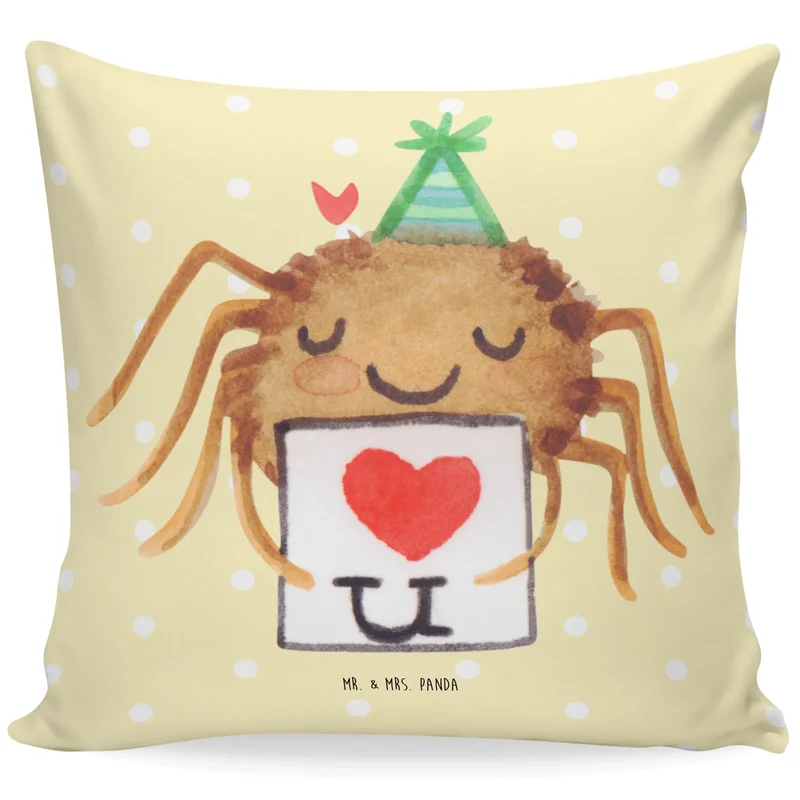 40x40 Kissen Spinne Agathe Brief