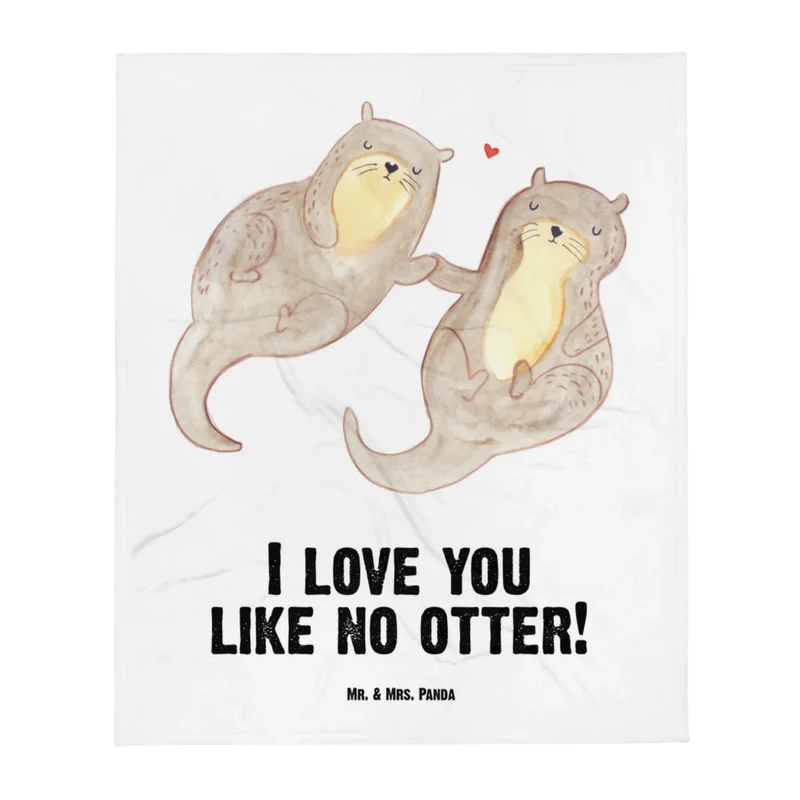 Babydecke Otter Hände halten