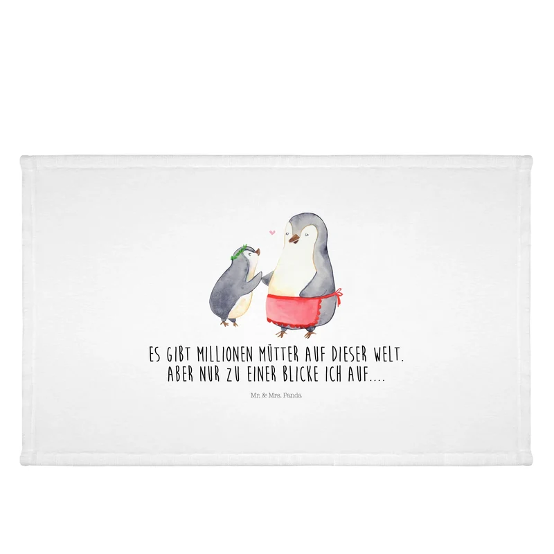 Handtuch Pinguin mit Kind