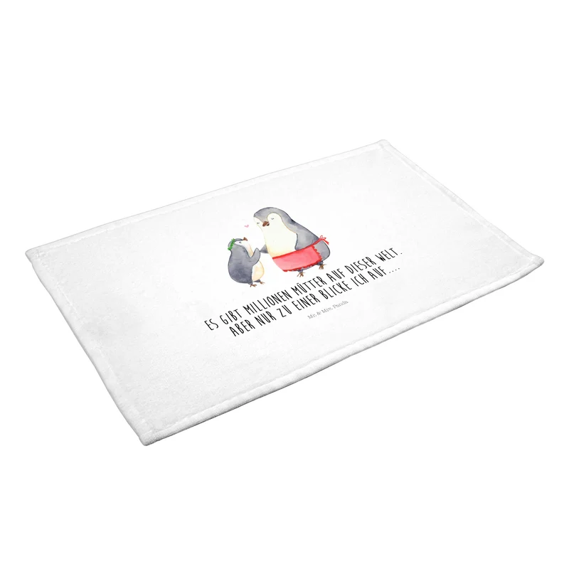 Handtuch Pinguin mit Kind