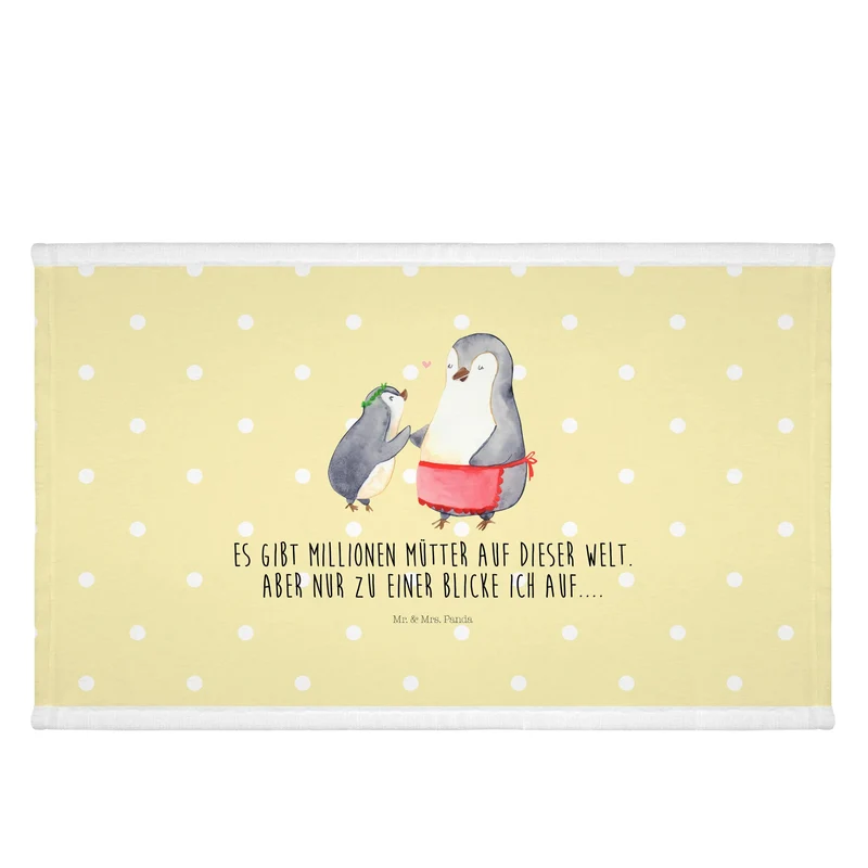 Handtuch Pinguin mit Kind