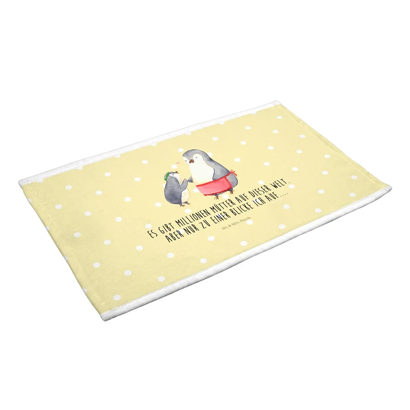 Handtuch Pinguin mit Kind