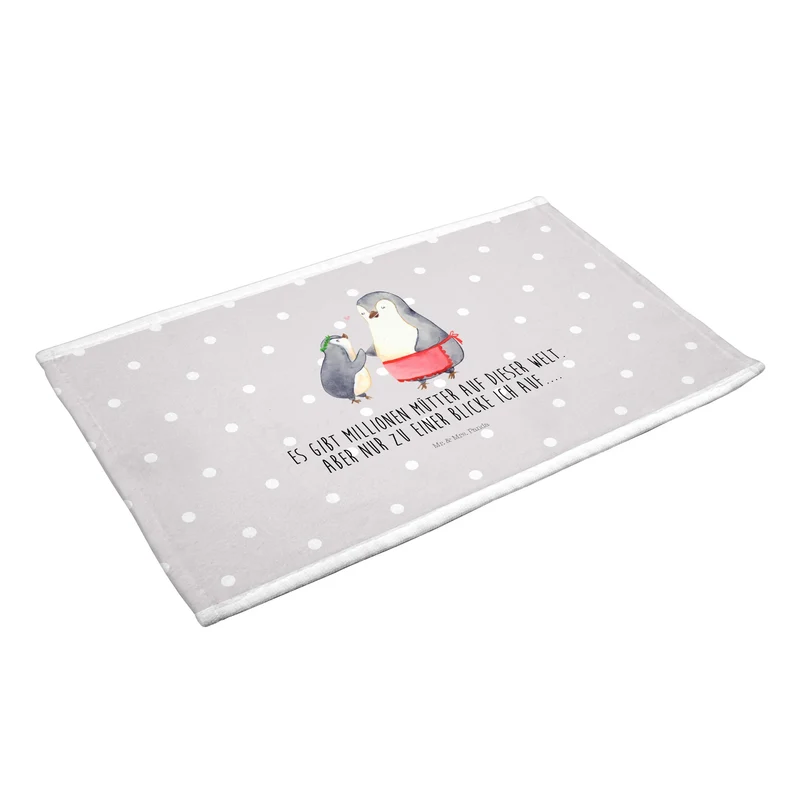 Handtuch Pinguin mit Kind