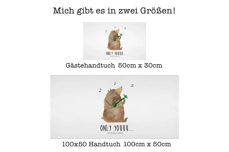 Handtuch Bär Gitarre