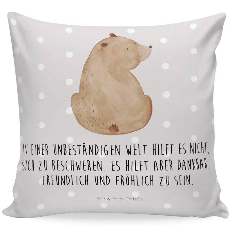 40x40 Kissen Bär Schulterblick