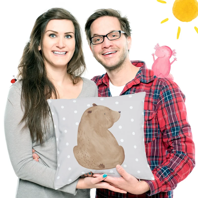 40x40 Kissen Bär Schulterblick