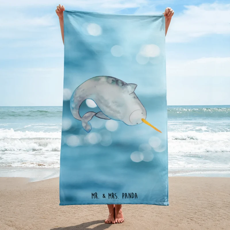XL Badehandtuch Narwal