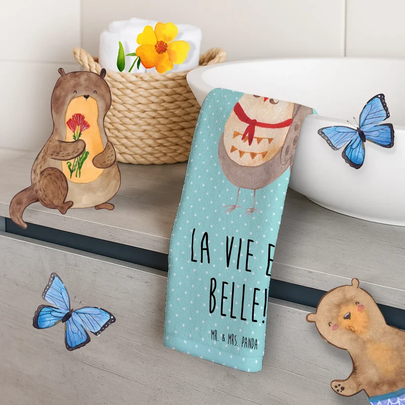 Gästehandtuch Eule Frankreich