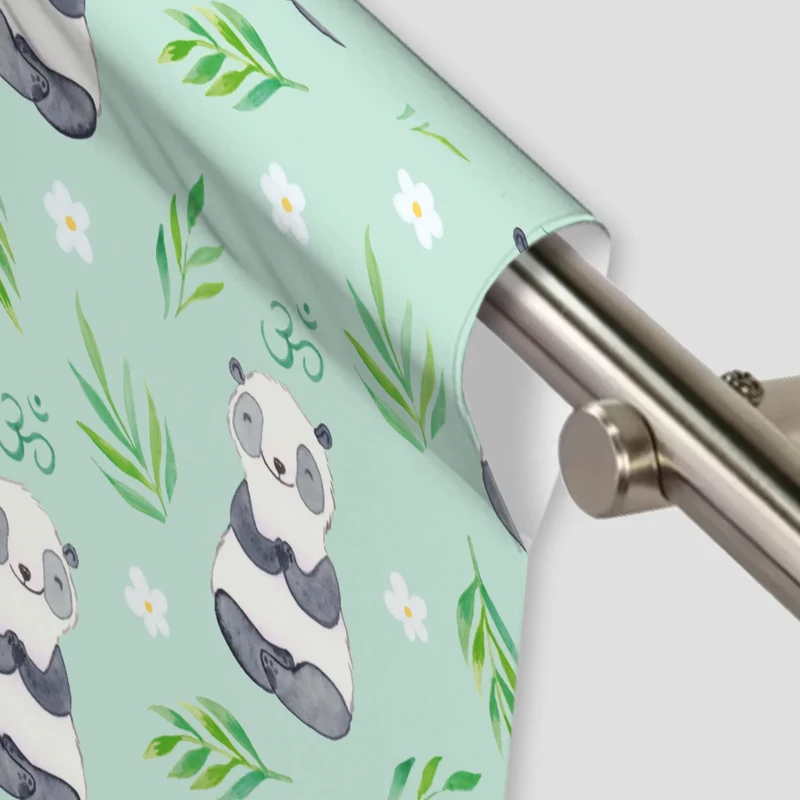 Vorhang Panda Meditieren Muster